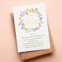 Sweet Wildflower Baby Girl Shower Invitation