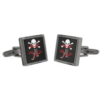 Jolly Roger A Monogram Initial Cufflinks