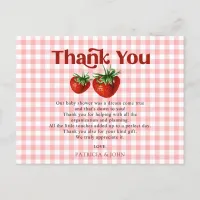 Strawberry Berry Sweet Baby Shower Thank You  Postcard