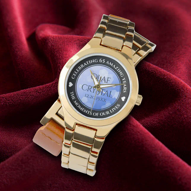 Chic 45th 51st 65th Sapphire Wedding Anniversary Watch