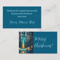 Merry Christmas Small Business Support Thank You Business Card