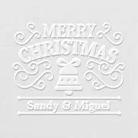 Merry Christmas Bell & Swirls Names ID952 Embosser