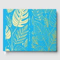 Monstera Gold Foliage Wedding  Foil Guest Book