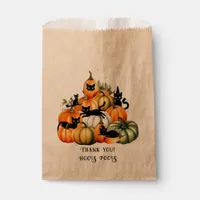 Witch Cat Jack O Lantern Halloween Magic Gifts Favor Bag