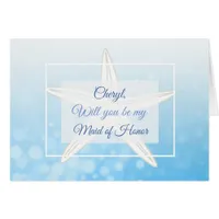 Will you be my Maid of Honor Personalized Card