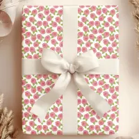 Shabby Chic Pink Roses Wrapping Paper