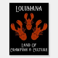 Distressed Travel Louisiana-Crawfish & Culture  Foam Board