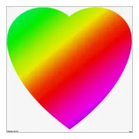 Diagonal Rainbow Gradient Red to Green Wall Decal