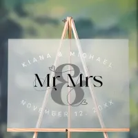 Decorative Modern Wedding Mr & Mrs ID887 Acrylic Sign
