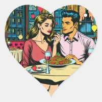 First Date | Spaghettis Dinner Heart Sticker