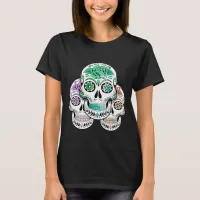 Colorful Spooky Sugar Skulls Halloween T-Shirt