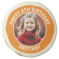 Personalized Photo, Age and Name Birthday Party Sugar Cookie