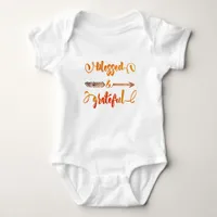 blessed and grateful thanksgiving baby bodysuit