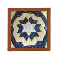 Desk Organizer - Quilted Star Pattern.