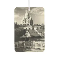 Vintage Sacré-Coeur de Montmartre in Paris Photo Air Freshener