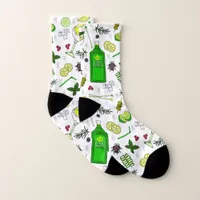 Mixologist Bartender Martini Cocktails Gin Drinks Socks