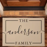 Signature Script Personalized Tan Family Name Doormat