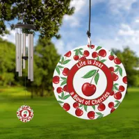 Red Cherries Pattern Personalized Wind Chime