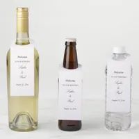 Elegant Wedding Welcome Bottle Hanger Tags