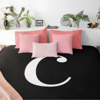 Black and White Large C Monogram Duvet Cover