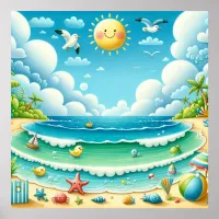 Beach Nursery Poster