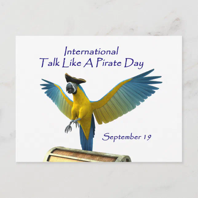 Talk Like a Pirate Day Postcard