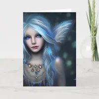 Ethereal Mystical Fairy Girl Blank Card