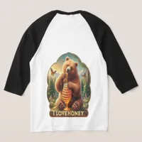 Bear Eating Honey From A Honeycomb T-Shirt