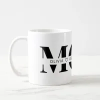 Cute Personalized Kids Name Mom  Coffee Mug