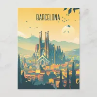 Travel to Barcelona Postcard