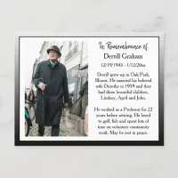 Remembrance Card for Funeral Or Memorial Keepsake