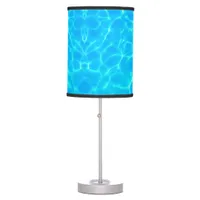 Aqua Water Pattern With Reflection Waves Table Lamp