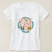 Girl Mom Retro Typography  T-Shirt