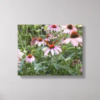 14" x 11", Wrapped Canvas Photo with Pink Daisies