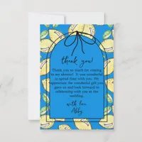 Bridal Shower Main Squeeze Lemon Blue Thank You