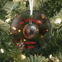 Our First Christmas Together Customizable Glass Ornament