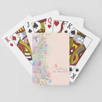 Whimsical Wildflowers Floral Garden Bridal Shower Poker Cards