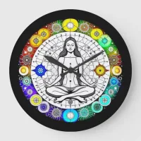 Tranquil and Serene Peaceful Meditation Large Clock