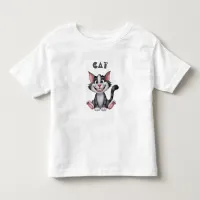 Cute funny little cat toddler t-shirt