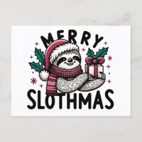 Adorable Merry Slothmas Postcard