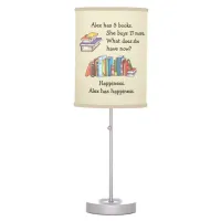 Books = Happiness, Love to Read Table Lamp
