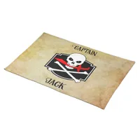 Personalized Jolly Roger (Cutlass)  Cloth Placemat