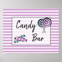 Candy Bar Wedding or Baby Shower  Sign Poster