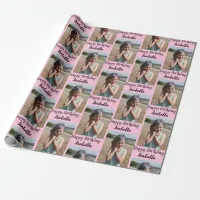 Personalized Photo and Name Birthday Wrap Wrapping Paper