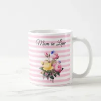 Mom in Law Rose Bouquet Personalized  Mug