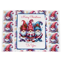 Merry Christmas To You  | Holiday Gnomes Large Gift Bag