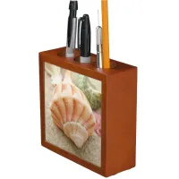 Seashell Photo Beach Coastal Pencil Holder