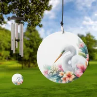 Tropical Egret Bird Coastal Wind Chime Wind Chime