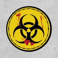 Biohazard Yellow Bloody Warning Symbol Patch