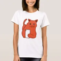 Selfie Cat on Phone T-Shirt